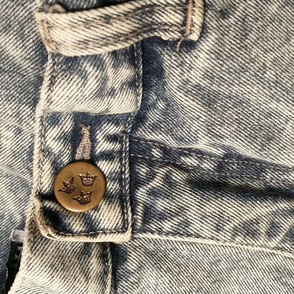 Vintage High Waisted Mom Jeans Acid Wash Zip Legs sz 18 100 Cotton Venezia - Picture 8 of 8